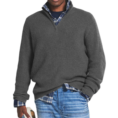 Jules | Pull Décontracté et Chaud avec Col Zippé pour Hommes