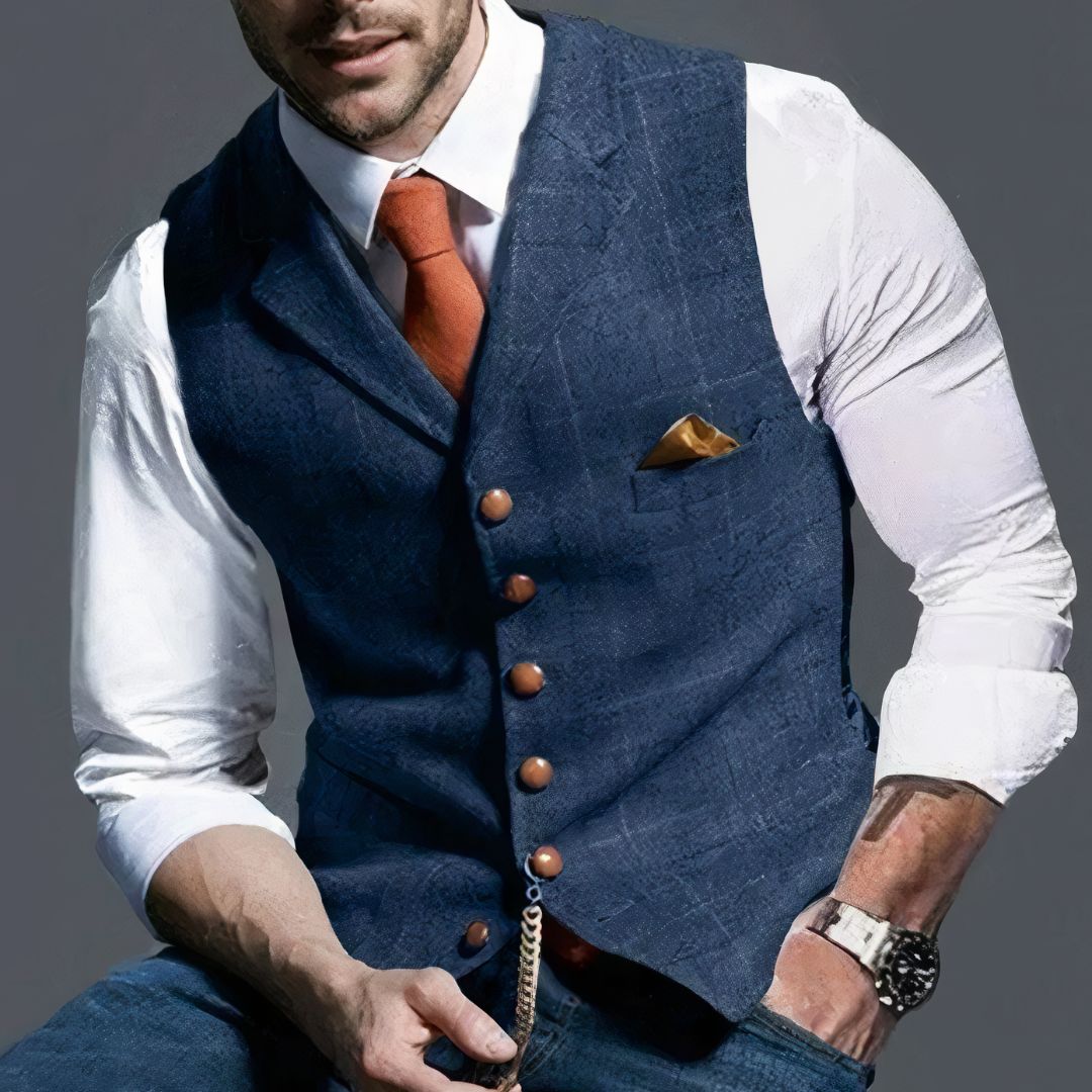 Maximo | Gilet classique à carreaux pour hommes