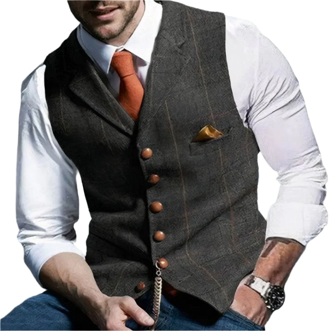Maximo | Gilet classique à carreaux pour hommes