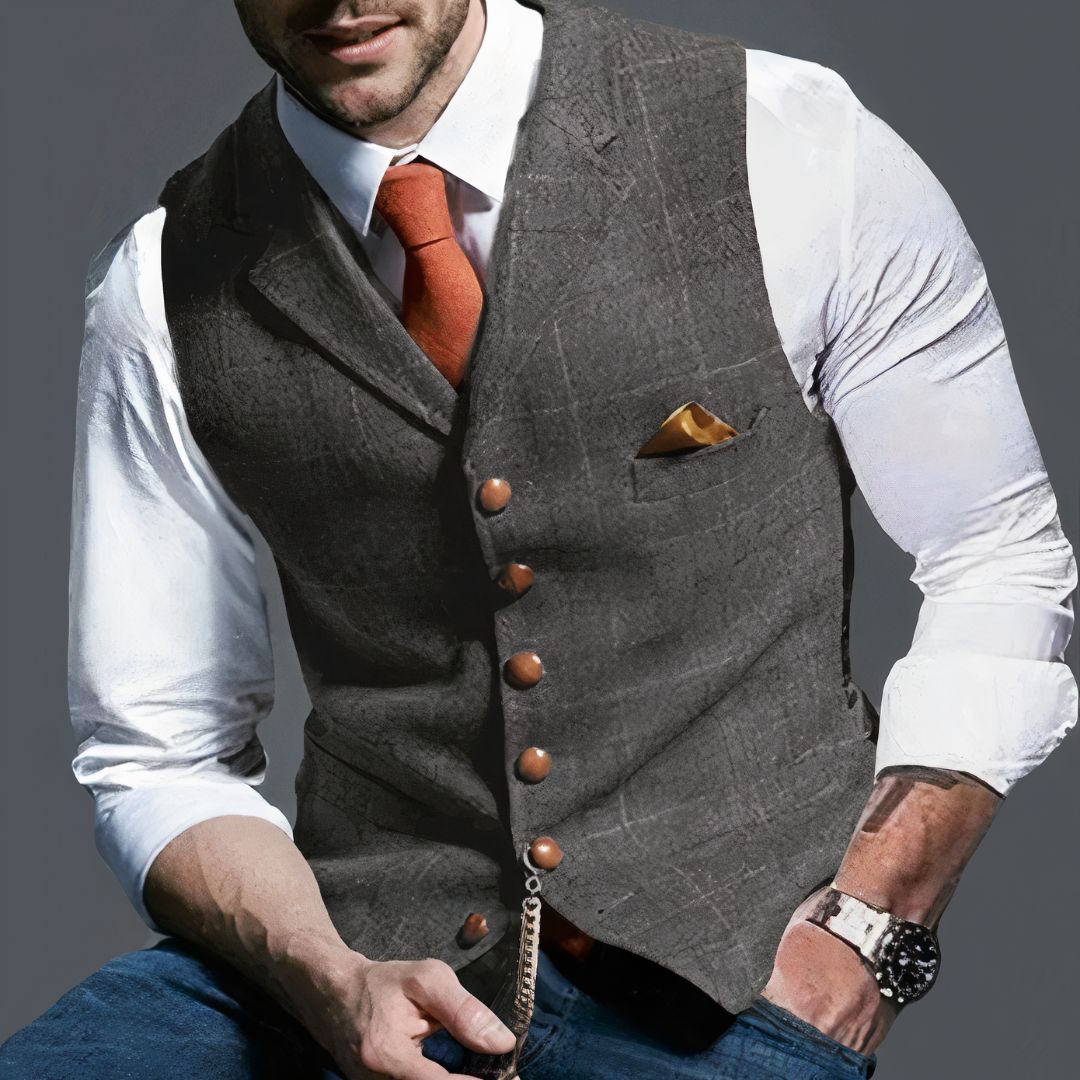 Maximo | Gilet classique à carreaux pour hommes