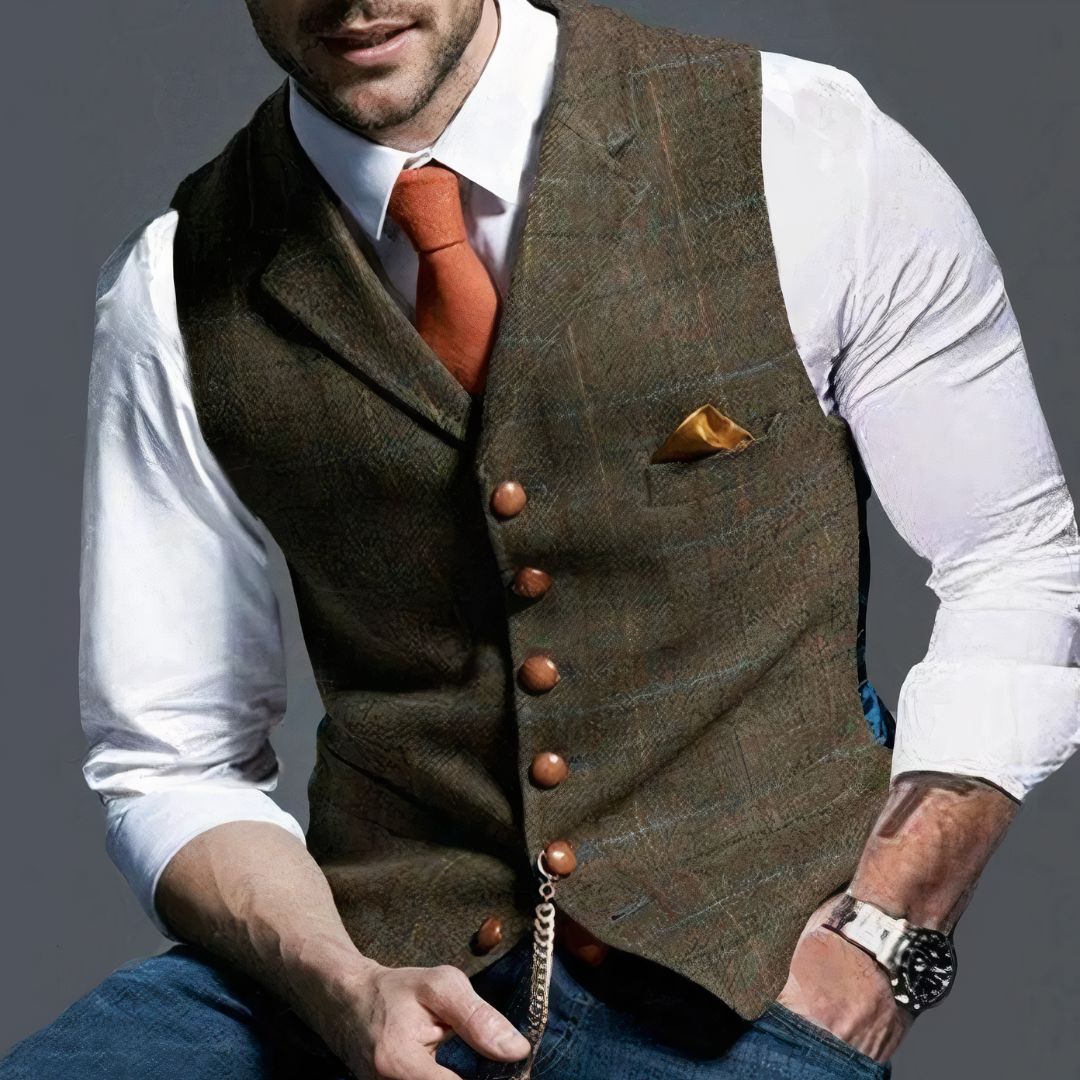 Maximo | Gilet classique à carreaux pour hommes