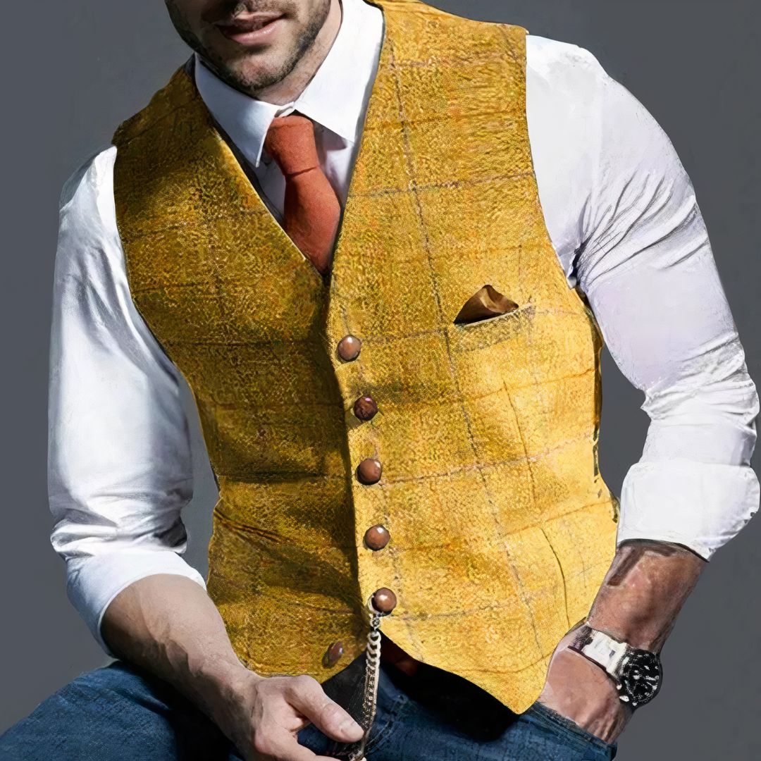 Maximo | Gilet classique à carreaux pour hommes