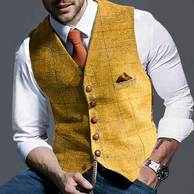 Maximo | Gilet classique à carreaux pour hommes
