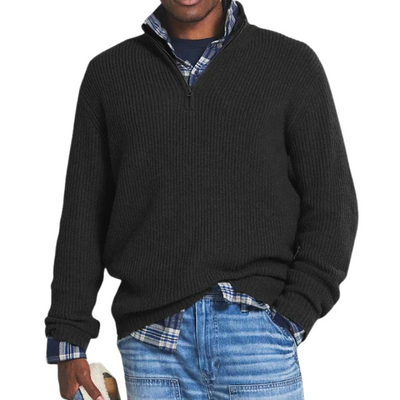 Jules | Pull Décontracté et Chaud avec Col Zippé pour Hommes