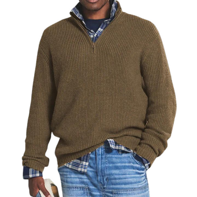 Jules | Pull Décontracté et Chaud avec Col Zippé pour Hommes