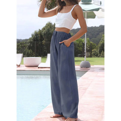 Vivienne | Pantalon en coton/lin
