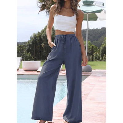 Vivienne | Pantalon en coton/lin
