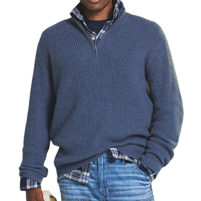Jules | Pull Décontracté et Chaud avec Col Zippé pour Hommes