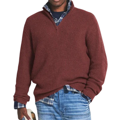 Jules | Pull Décontracté et Chaud avec Col Zippé pour Hommes