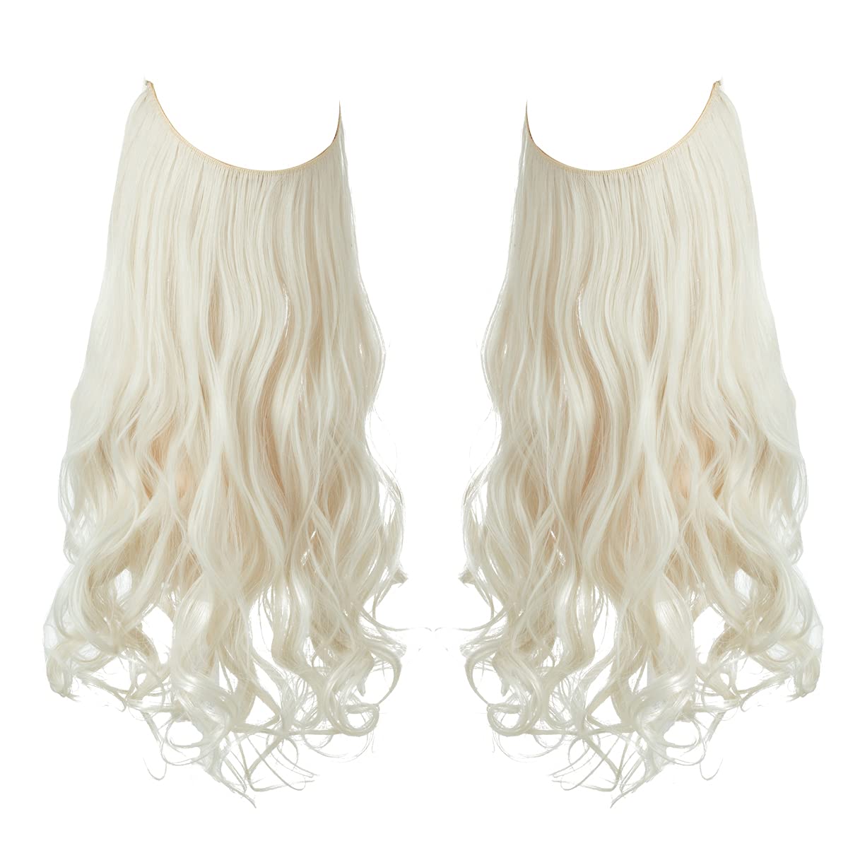 Extensions de cheveux blond platine