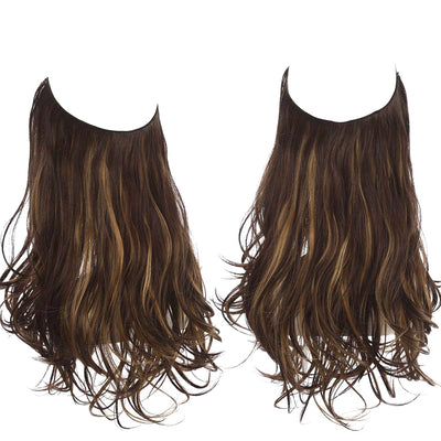 Extensions de cheveux brun foncé/doré