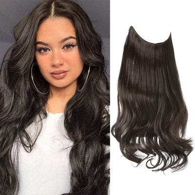 Extensions de cheveux bruns noirs