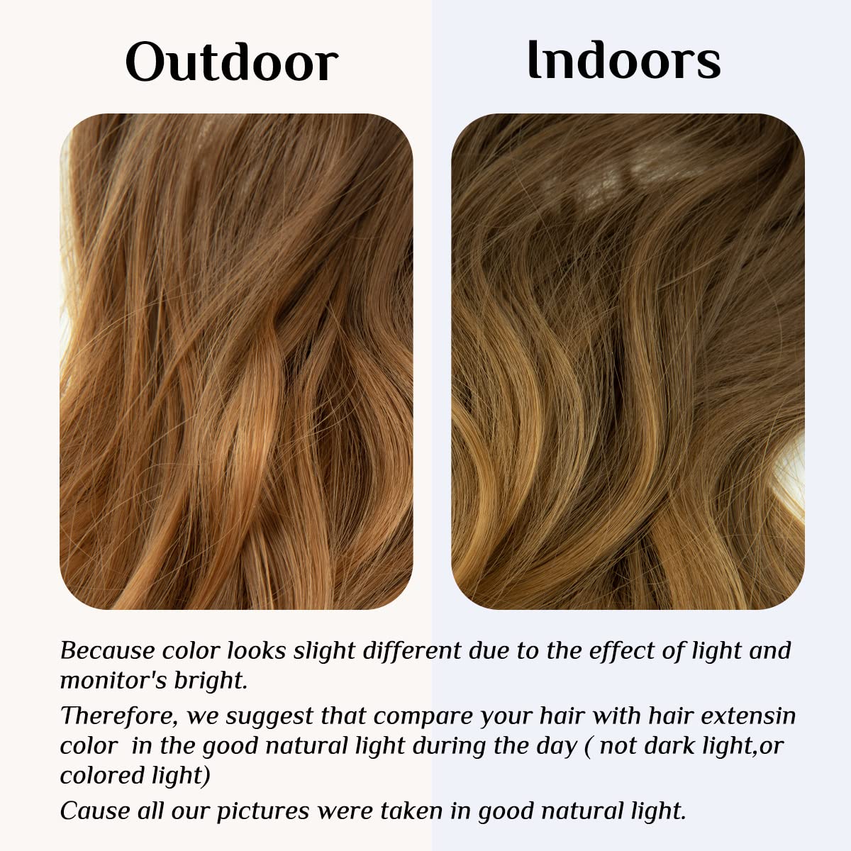 Extensions de cheveux bruns à dorés