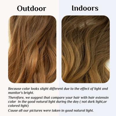 Extensions de cheveux bruns à dorés