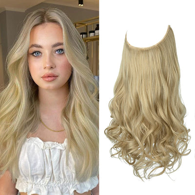 Extensions de cheveux blonds naturels