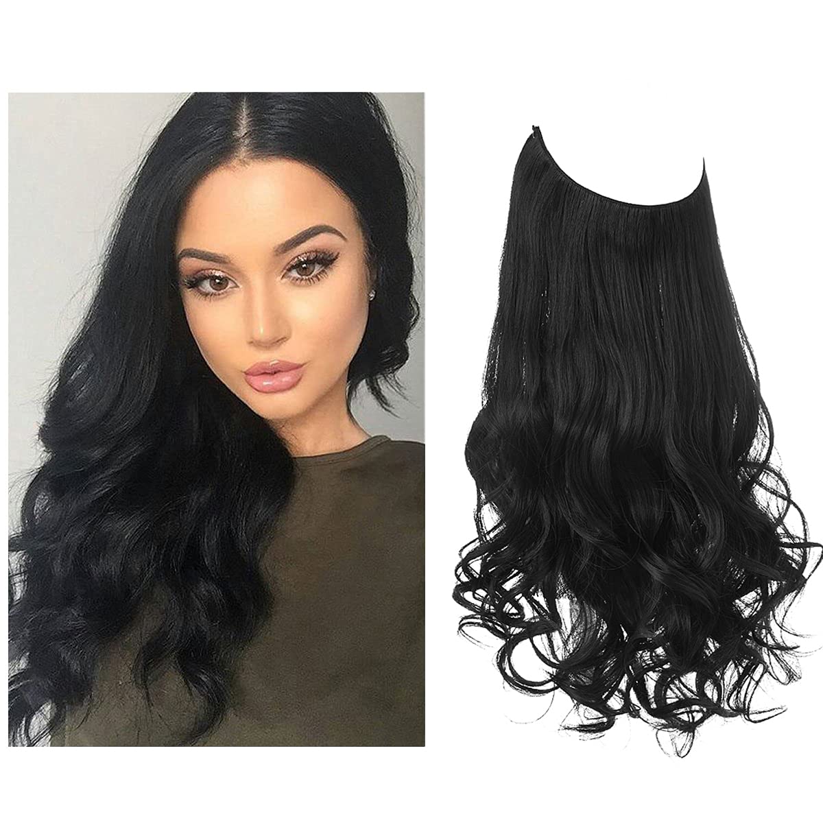 Extensions de cheveux noir de jais