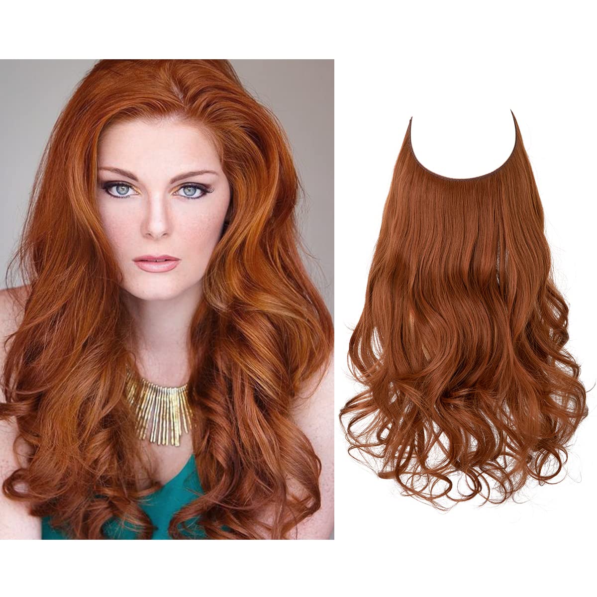 Extensions de cheveux rouge cuivré