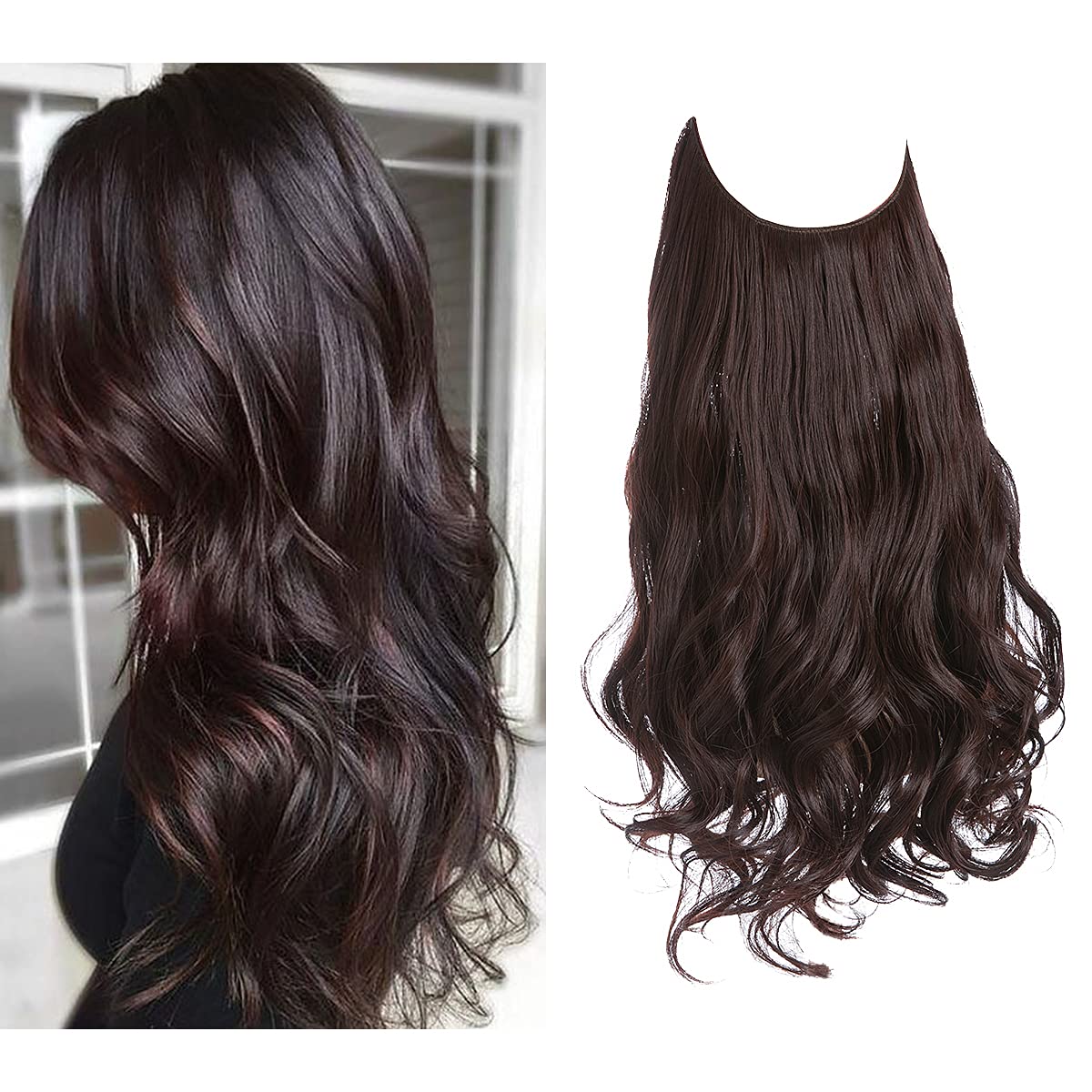 Extensions de cheveux châtain