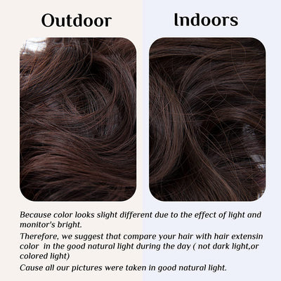 Extensions de cheveux châtain