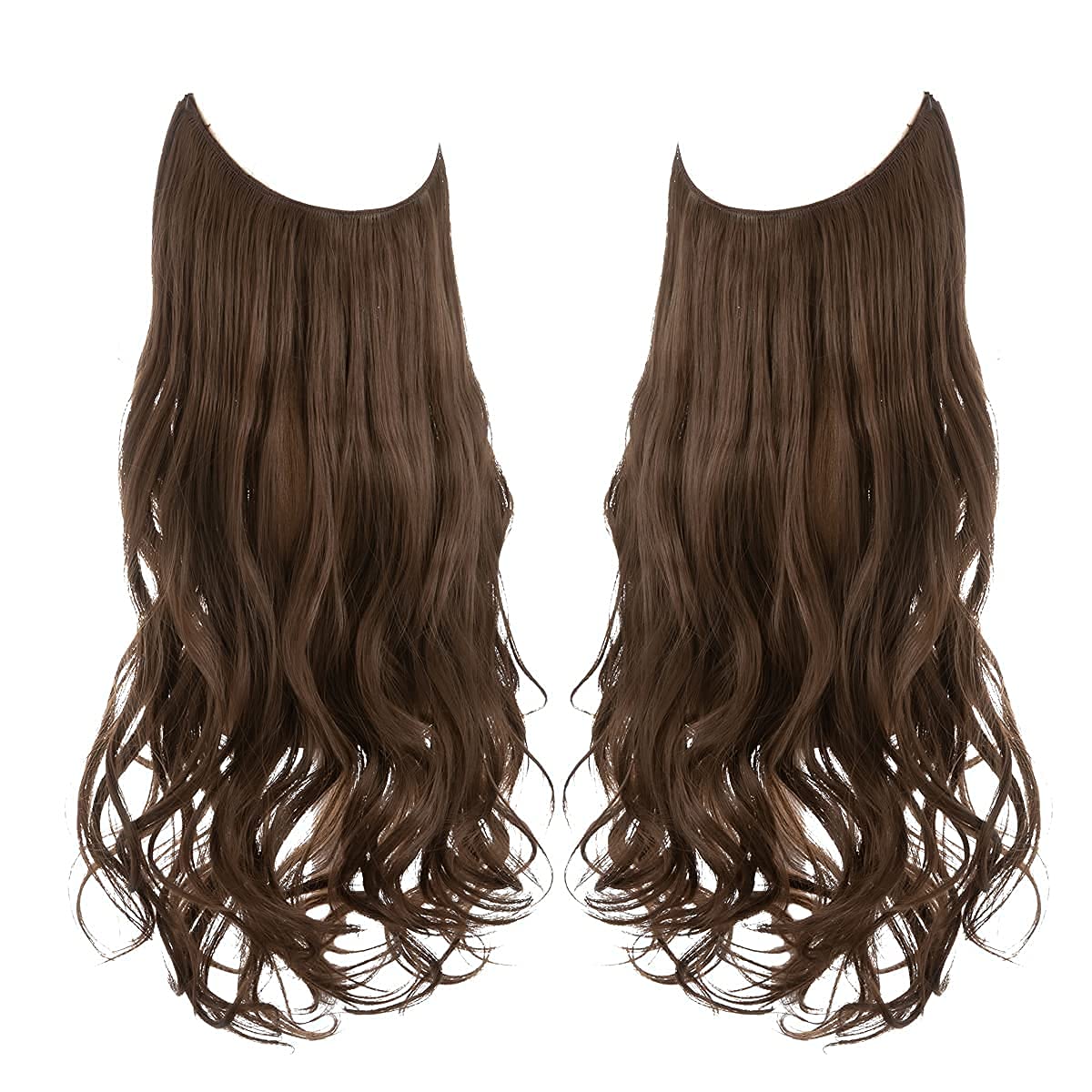 Extensions de cheveux brun moyen