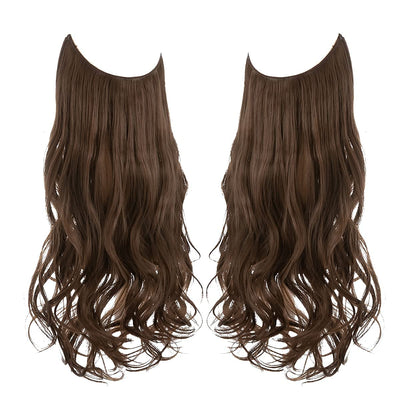 Extensions de cheveux brun moyen