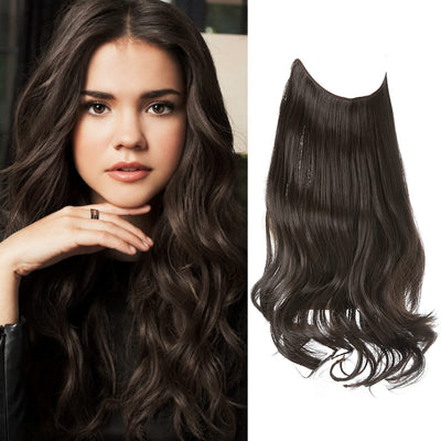 Extensions de cheveux brun foncé