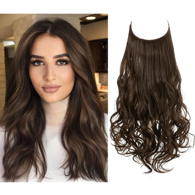 Extensions de cheveux brun moyen cendré