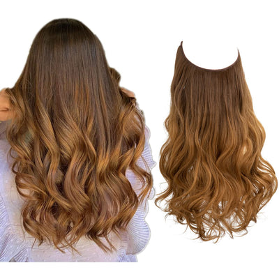Extensions de cheveux bruns à dorés