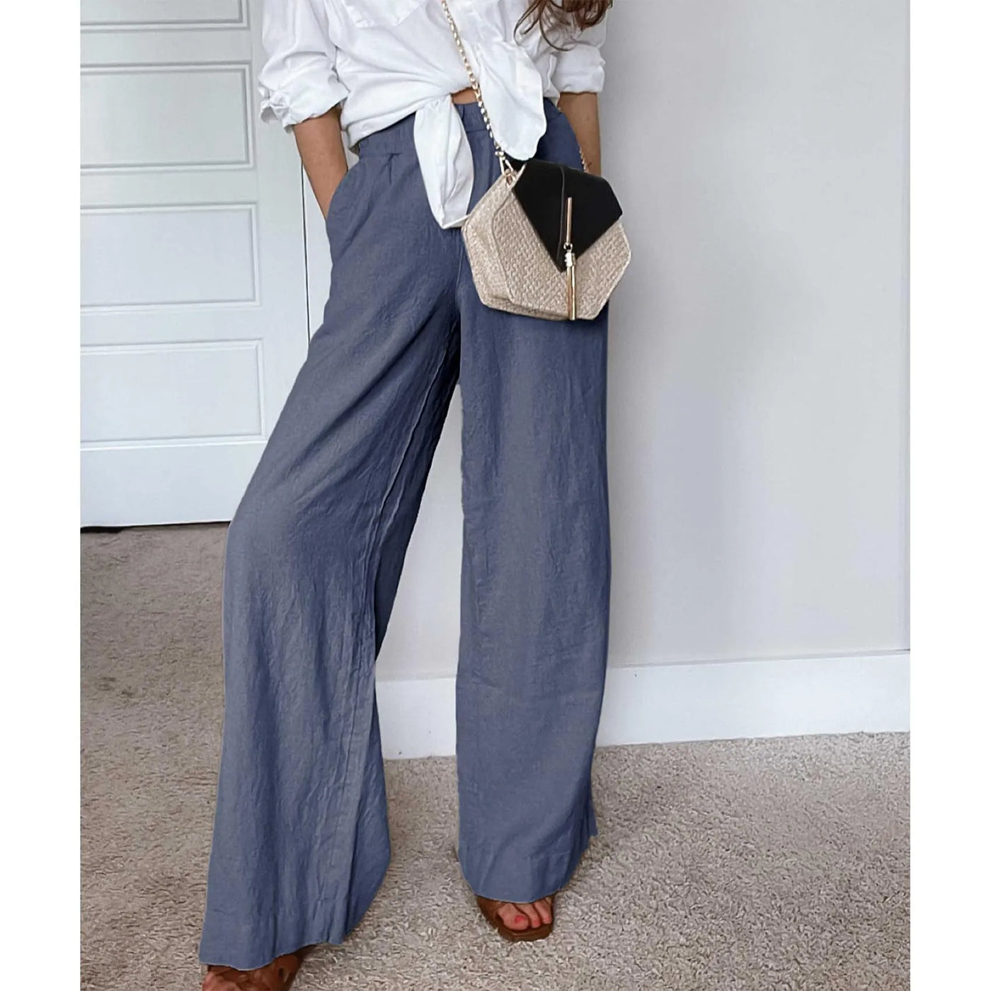 Vivienne | Pantalon en coton/lin
