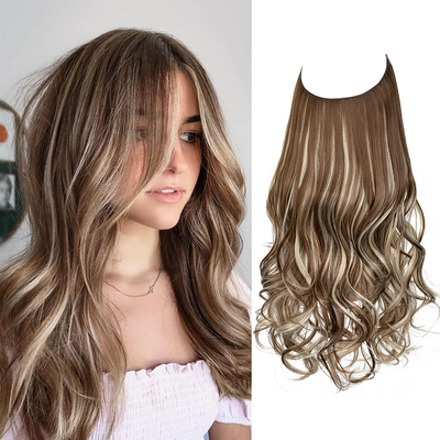 Extensions de cheveux bruns/blonds de plage