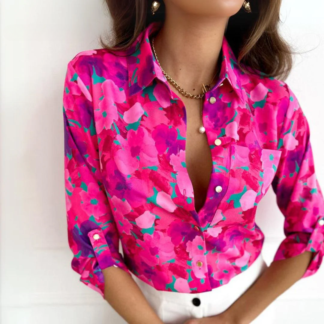 Mari | Blouse Fleurie Élégante