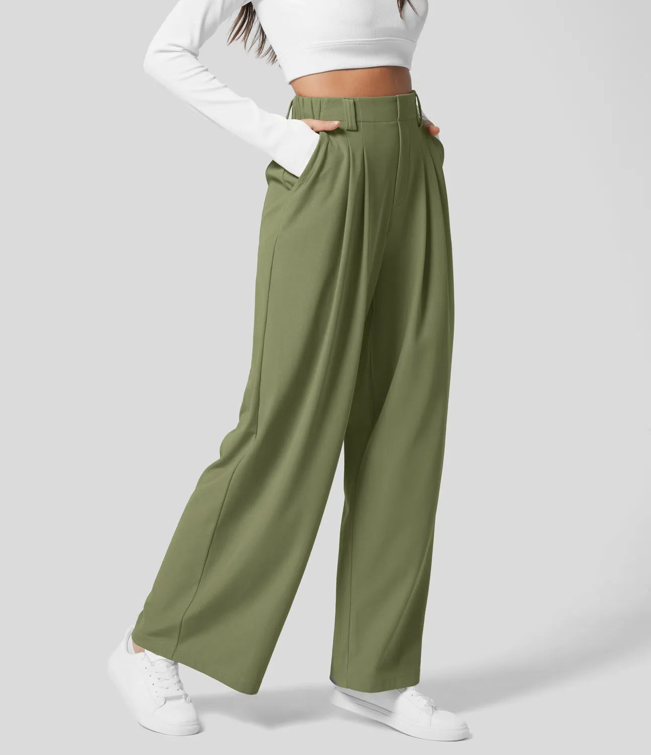 PANTALON LARGE TAILLE HAUTE