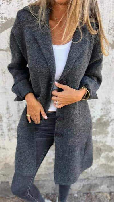 Rosa | Manteau Boutonné Élégant
