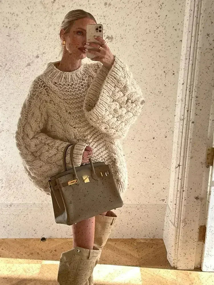 Maja | Pull Oversize en Tricot Style Scandinave