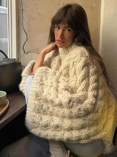 Maja | Pull Oversize en Tricot Style Scandinave