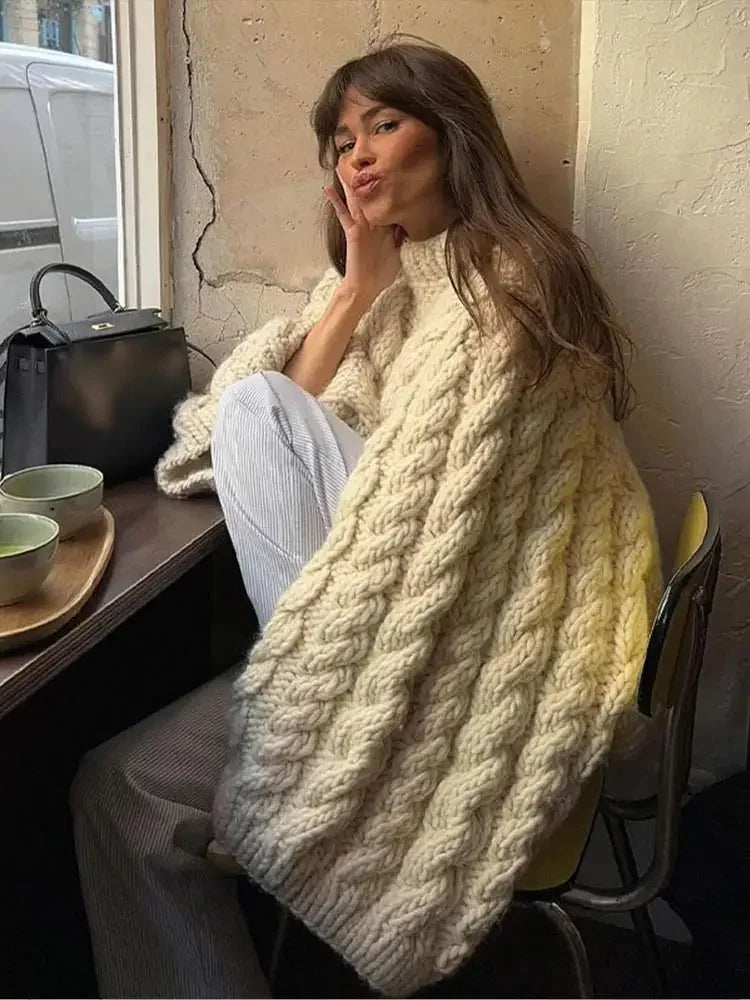 Maja | Pull Oversize en Tricot Style Scandinave