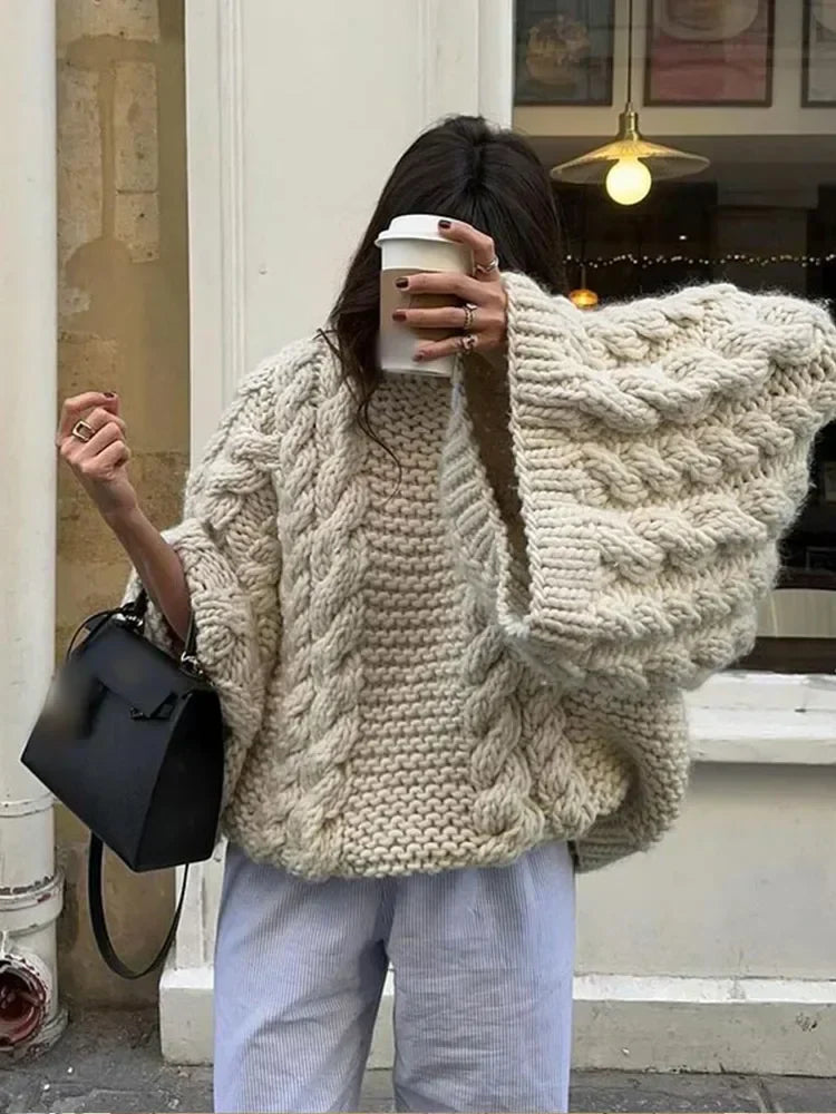 Maja | Pull Oversize en Tricot Style Scandinave