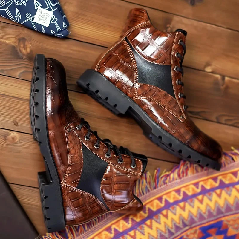 Rendell | Bottes en Cuir de Crocodile