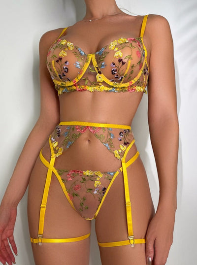 Daisy | Ensemble de Lingerie Français en 3 Pièces