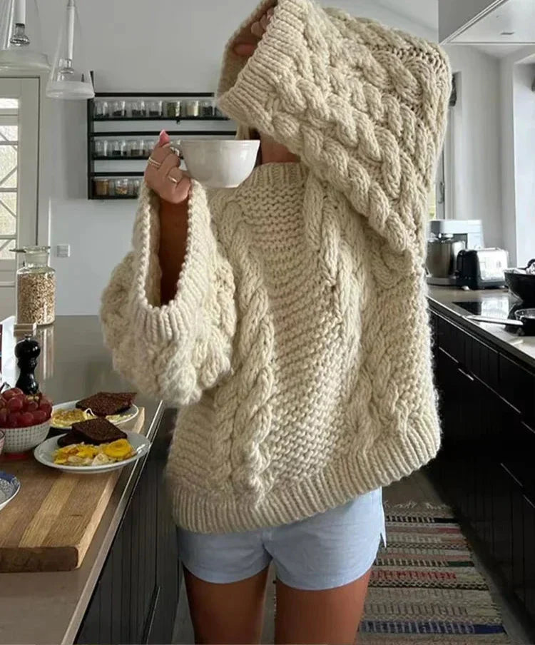 Maja | Pull Oversize en Tricot Style Scandinave