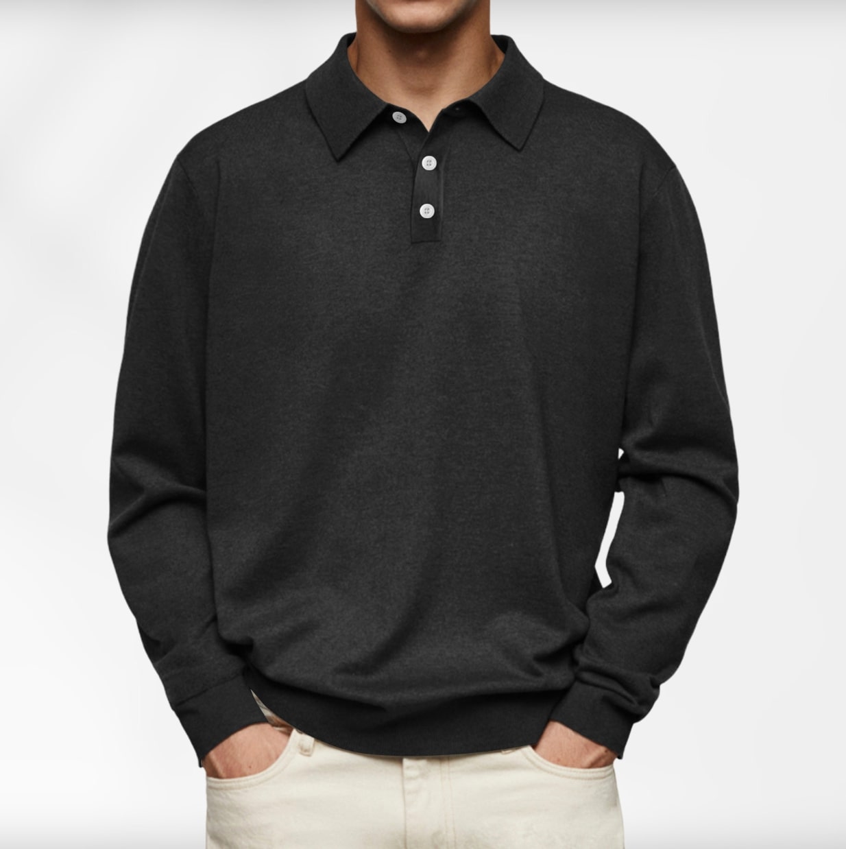 Carl | Polo à Manches Longues pour Homme