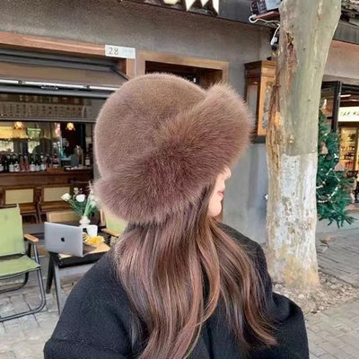 Seline | Chapeau élégant en fourrure végétalienne