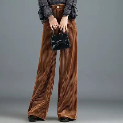 Astra | Pantalon Large en Velours Luxe