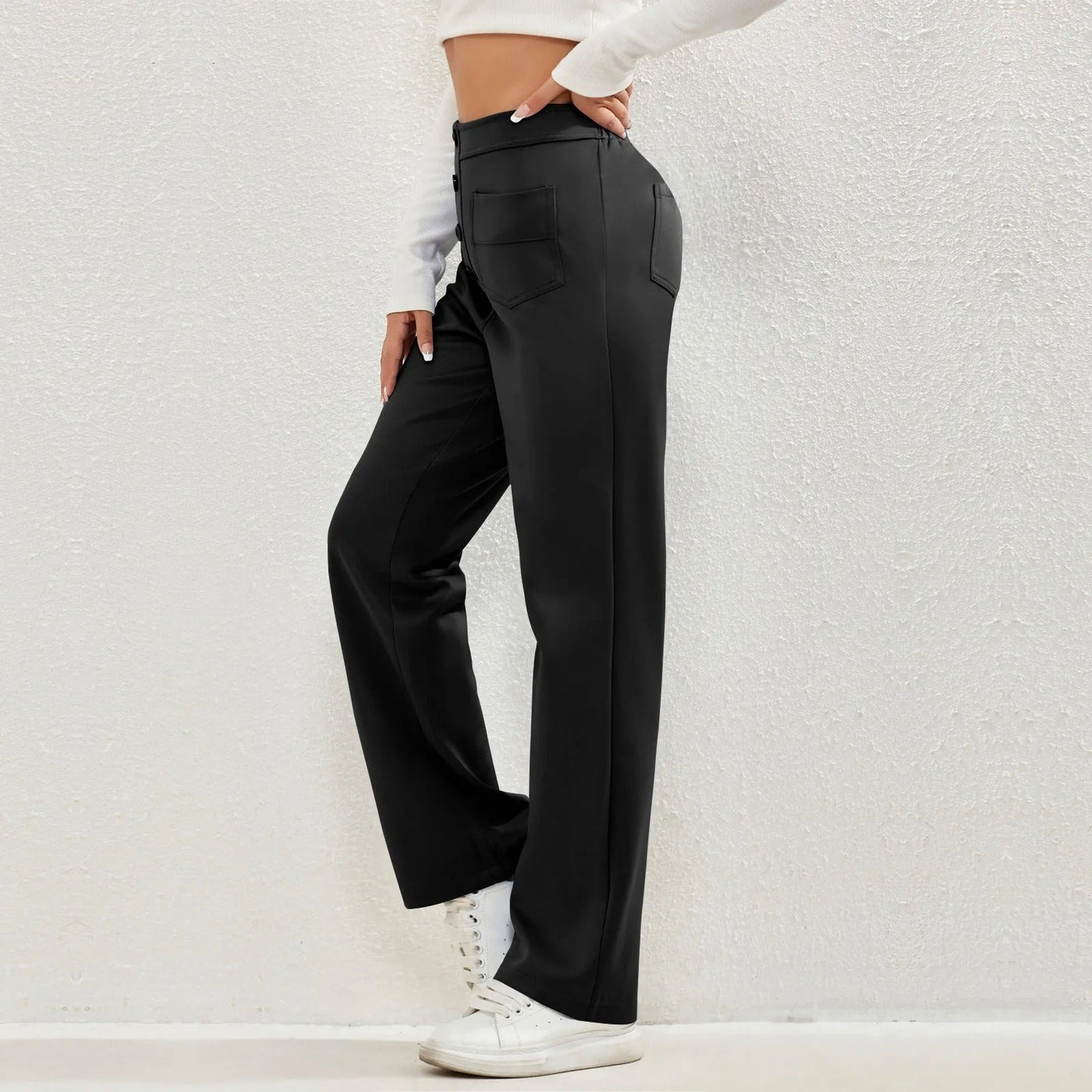 Lora | Pantalon droit élastique