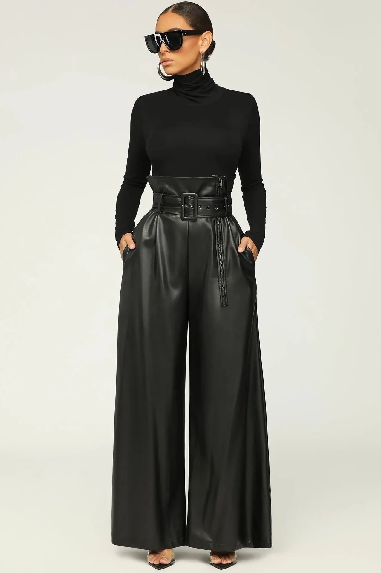 Dila | Pantalon Taille Haute avec Ceinture