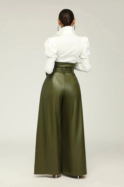 Dila | Pantalon Taille Haute avec Ceinture