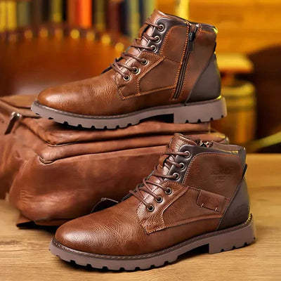 Jethro | Bottes à Lacets en Cuir Robuste