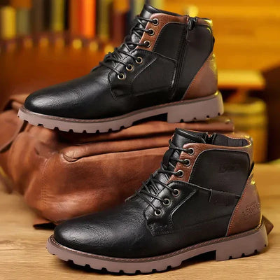 Jethro | Bottes à Lacets en Cuir Robuste