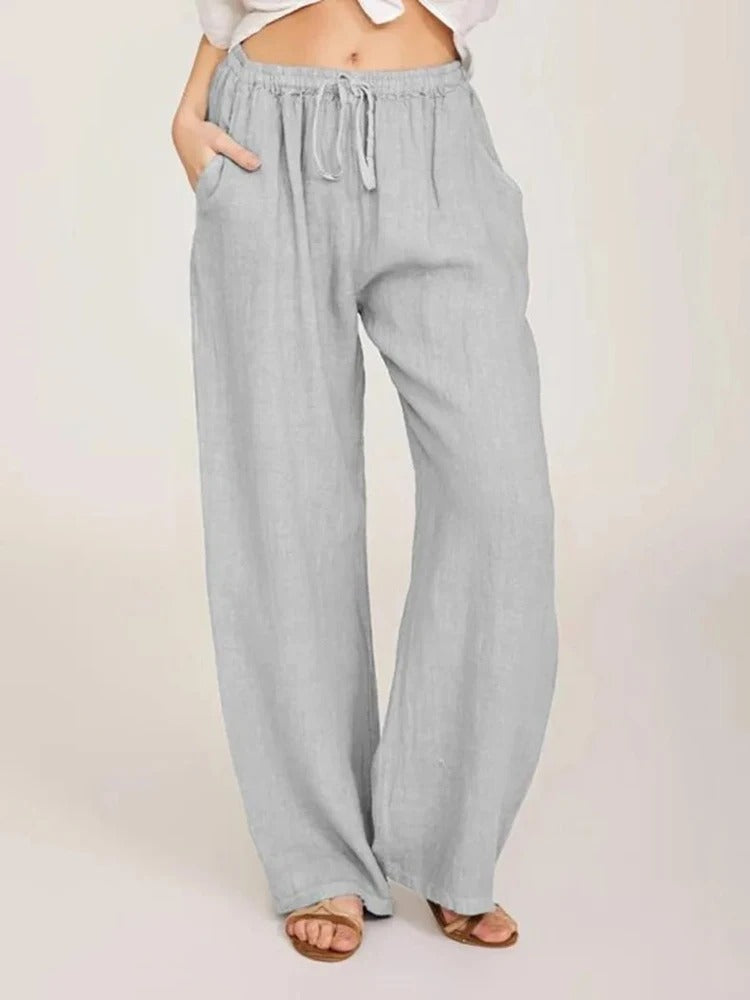 Vivienne | Pantalon en coton/lin