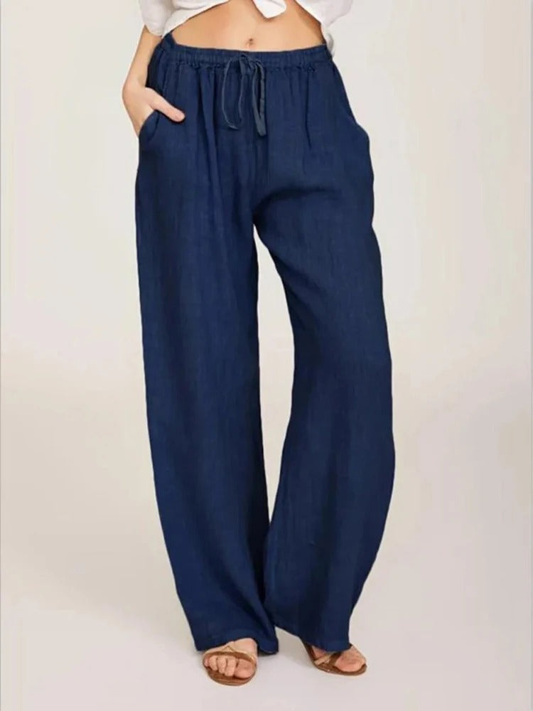 Vivienne | Pantalon en coton/lin